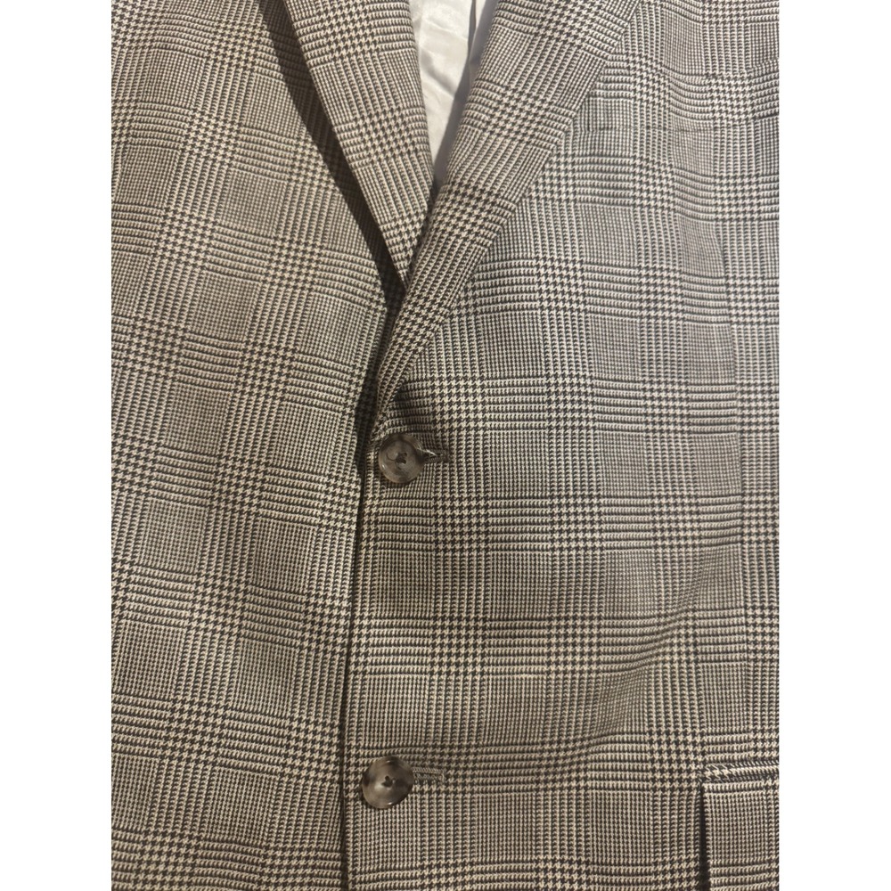 BROOKS BROTHERS Mens Silk‎ Wool Glen Plaid Blazer Sport Coat 44R business Casual - Picture 3 of 11